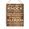 Do Not Knock or Ring Door Bell Sign Dog Lovers