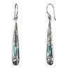 CahayaPermai 925er Silber und Abalone Perlmutt Damen Ohrringe Hänger SER422,