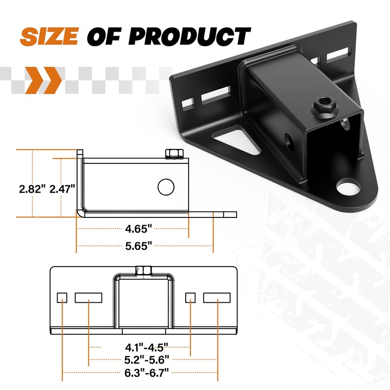Lawn Mower Hitch 2" Receiver, Trailer Hitch for Zero Turn