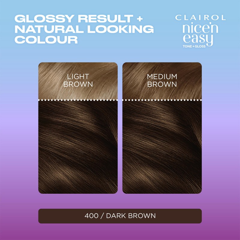 Clairol Nice'n Easy Tone+Gloss Semi Permanent Hair Dye - 400/79