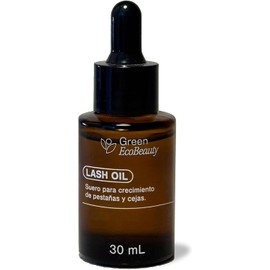 Green Eco Beauty Lash Oil: Suero para Pestañas. Crecimiento y Cejas. Serum para Pestañas 100% Natural con Aceites Esenciales y Vitamina E, sin efectos secundarios. Uso Nocturno 30 ml.