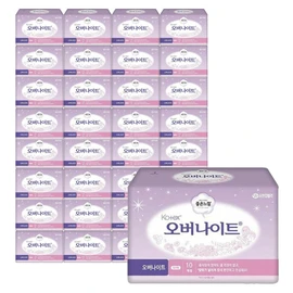 Good Feeling Kotex Overnight Straight 10 Sheets x 32 / 좋은느낌 코텍스 오버나이트 일자형 10매 x32개