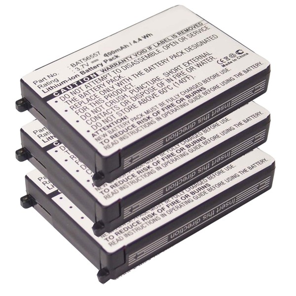 (3-Pack) 3.7V 900mAh Li-Ion FRS 2way Radio Battery Fits Motorola 56557, BAT56557, CLS1100, CLS1110, CLS1114, CLS1410, CLS1450CB, CLS1450CH, HCLE4159B, HCNN4006, HCNN4006A, SNN5571B, VL120, USA Ship