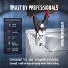 BRUNNWEST Snap Lock Punch Tool for Sheet Metal, Vinyl and