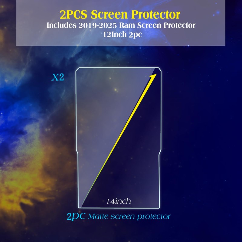 EUEKY 2026 RAM 1500 Screen Protector 14.4Inches MATTE for Tempered
