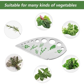 Herb Stripping, 9 Hole Herb Stripping, Stainless Steel Kitchen Herb Leaf Stripping Tool Stripper Peeling Herb Peeler Stripping Tools for Removing Leaves, Kitchen Aid