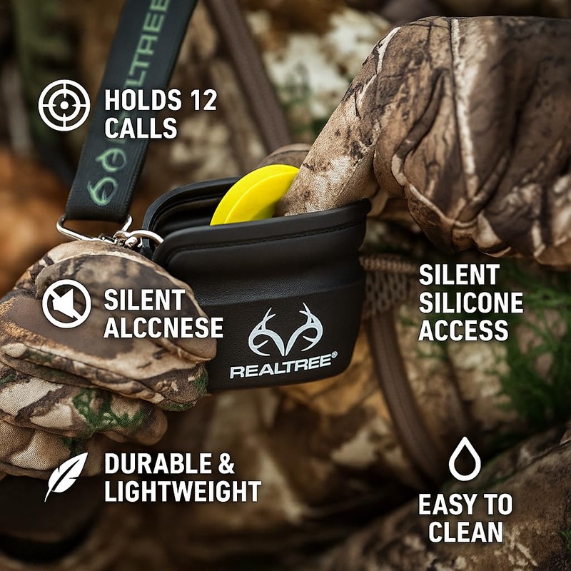 REALTREE Call Caddy – Holds 12 Diaphragm Mouth Calls –