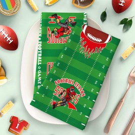 Arquiel Football Tea Towels 2Pcs 19"×27.5", 100% Cotton Soft Kitchen Towel Hand Towels Multiple Uses Quick Dry Dish Cloth for Kitchen, Anniversary,Wedding, Decoration