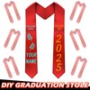 Geyoga 12 Pieces Unisex Graduation Stole Bulk Sublimation Blank Grad