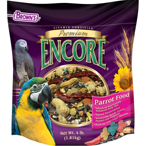 F.M. Brown'S Encore Parrot Food, 4-Pound