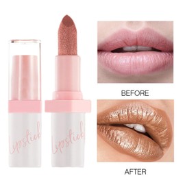 Met/allic Nude Glitter Lipstick,Nude Met/allic Shine Glitter Lipstick,Shimmers Lip/sti/ck Pearl Pink Color Lip Sti/ck,Glit/ter M/et//all/ic Bright Pink Lip Balm,Diamond Creamy Lip/sti/ck,10