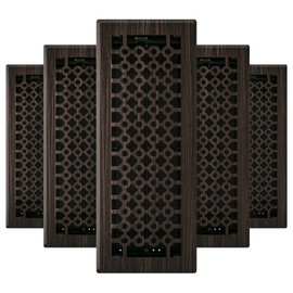 Imperial RG3414 San Francisco Decorative Floor Register, 4x12 Inch, Oil Rubbed Bronze, 5 Pack