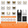 33Pcs Oscillating Saw Blades Set, Universal Titanium Bimetal Oscillating Multi
