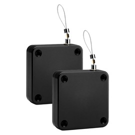 Door Closer, Aftermarket, Sliding Door, Entryway, Indoor, Wire, Sliding Door Closer, Auto Lock, Easy Installation, Door Lock, Set of 2 (Black, 2 Pack)