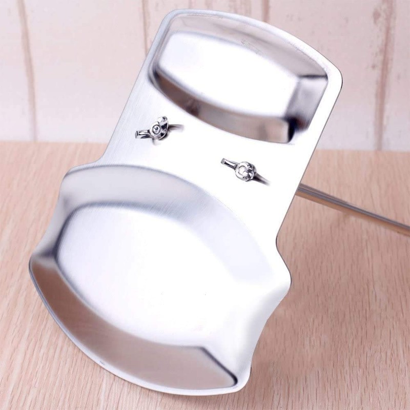 Lid and Spoon Rest Shelf,304 Stainless Steel Pan Pot Cover
