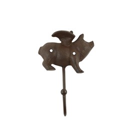 TG,LLC Treasure Gurus Metal Flying Pig Wings 3D Keyring Hook Kitchen Hand Towel Hanger Keychain Holder