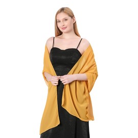 FAIRYGATE Chiffon Schal Damen Seidenweich und Federleicht Eleganter Halstuch Damen Schal Polyester Tuch Damen Pflegeleichtes Schaltuch Damenschal A0416