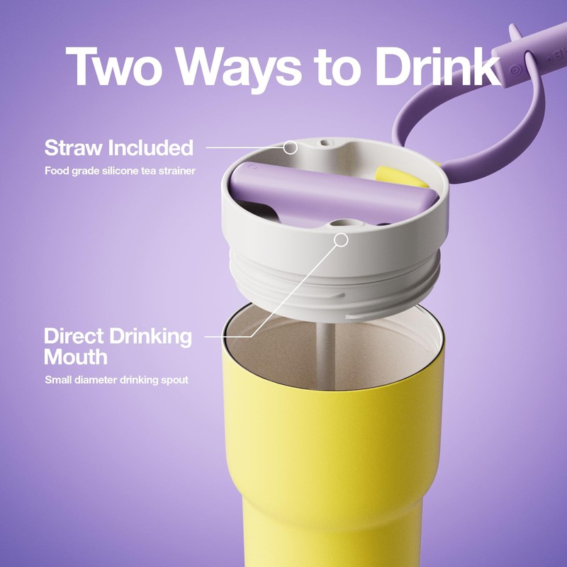 CHAKO LAB Stainless Steel Insulated Water Bottle with Two Drinking