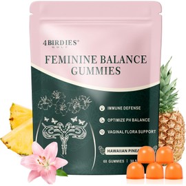 Gomitas premium de equilibrio femenino para la salud femenina, gomitas de piña hawaiana para mujeres, probióticos vaginales y apoyo para el equilibrio del pH - Veganas - Healthy Odo