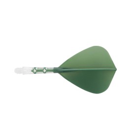 CUESOUL ROSTAK57 T19 Series CS-AK57FZ3M Two-tone 2 Material Mixed Shaft Integrated Flight Kite Shape Series, Set of 3 (Dark Green)