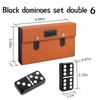 Bucher&Rossini Dominoes Set Double 6 - Classic Black Domino's Game