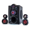 beFree Sound 5.1 Channel Bluetooth Surround Sound Speaker System- Red