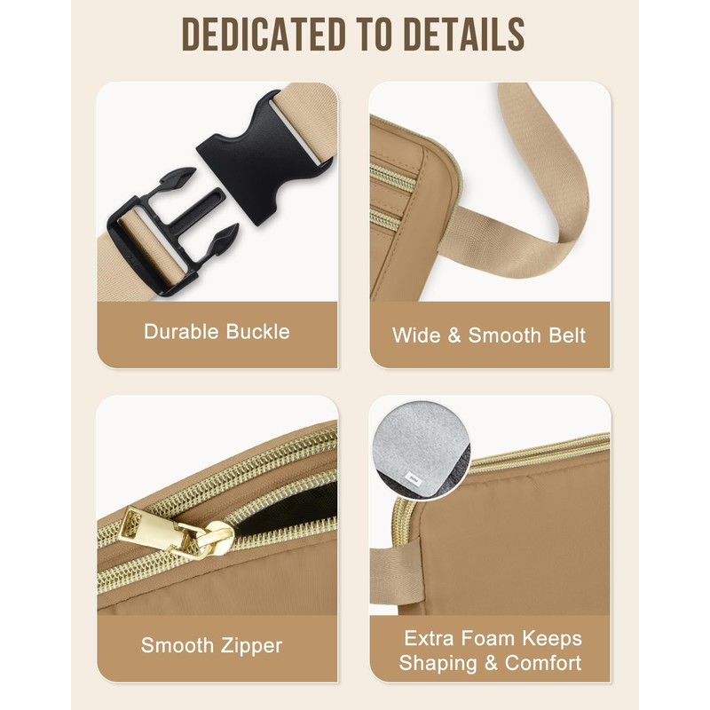 Capolo Fanny Packs for Women Fashion Waist Packs Bag with