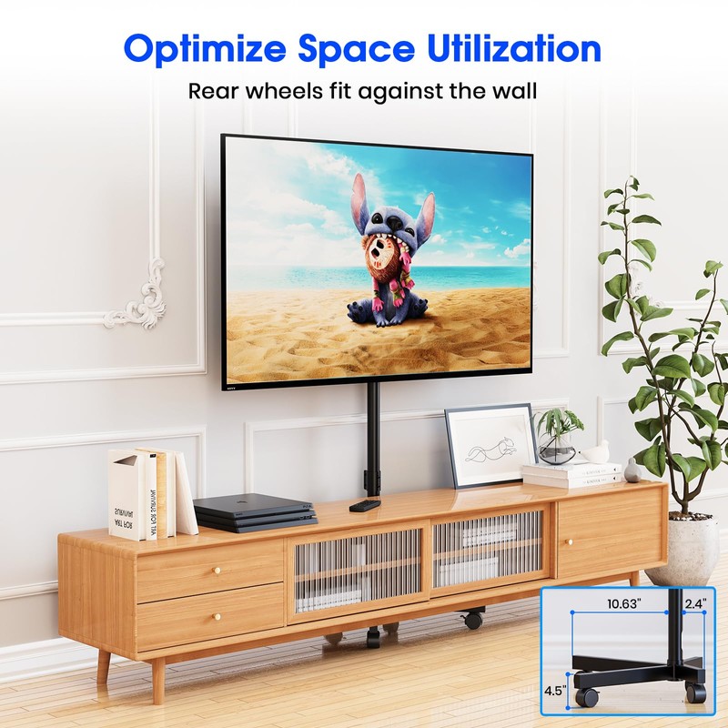 Zontera Mobile TV Stand for 23-60 Inch LCD LED OLED
