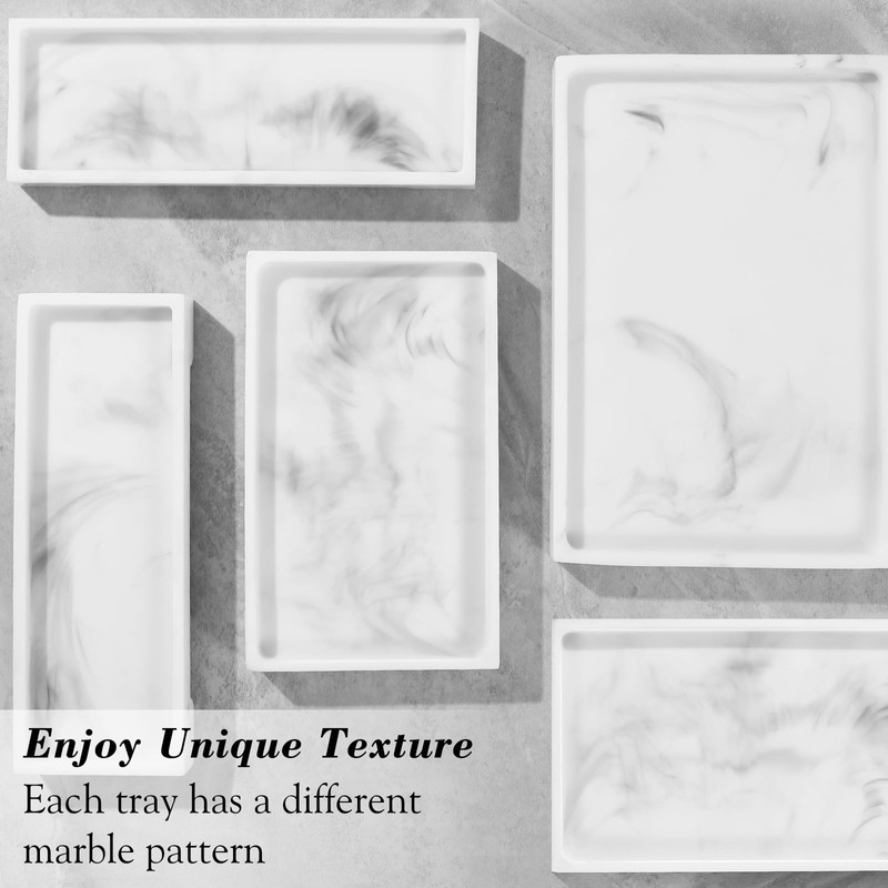 Luxspire Bathroom Vanity Tray, Resin Toilet Tank Tray, Kitchen Trays,