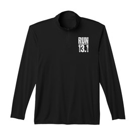 Half Crazy 13.1 Running Half Marathon Race Runners Training Performance Quarter-Zip Top