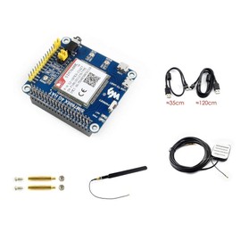 Waveshare 4G/3G/2G/GSM/GPRS/GNSS Hat Based SIM7600E-H for Raspberry Pi/Jetson Nano Support LTE CAT4 for Downlink Data Transfer/4G High-Speed Connection/Telephone Call/Sending SMS