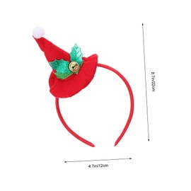 TOVINANNA 4pcs Christmas Hair Accessories Adorable Santa Mini Hat Headbands for Adults and Boys and Girls Festive Holiday Decor for Parties and Celebrations