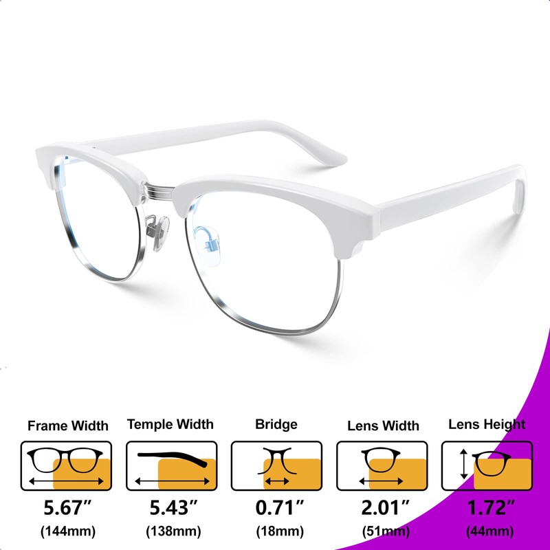 VISOONE Lightweight Blue Light Blocking Glasses Square with Anti Computer