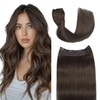 Sindra Wire Hair Extensions Medium Brown Fish Line Hair Extensions