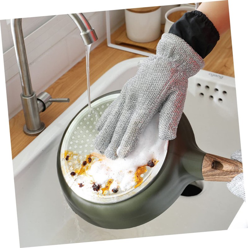 SAFIGLE Reusable Kitchen Cleaning Gloves Long Dishwashing Gloves for Safe