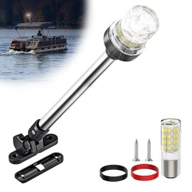 AMBIPASION - Luz de 12 Pulgadas para Bimini de Lancha Pontón, Luces de Navegación de Pontón, Luz de Anclaje, Luces de Popa para Montaje e...