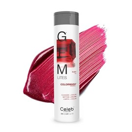Celeb Luxury Gem Lites Colorwash: Ruby Red, Color Depositing Shampoo, 10 Traditional Colors, Stops Fade in 1 Quick Wash, Cleanse + Color, Sulfate-Free