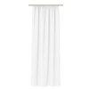 Decorative curtain opaque universal ribbon tape micro satin., White, 140x175