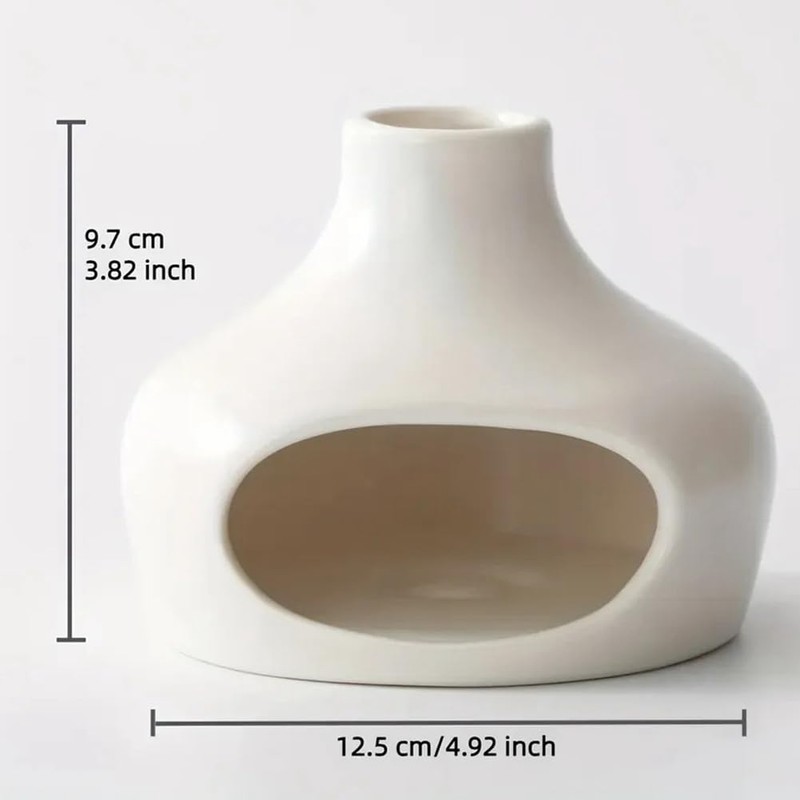 Aswalling Elegant Ceramic Burner with Chimney - Perfect for Meditation,