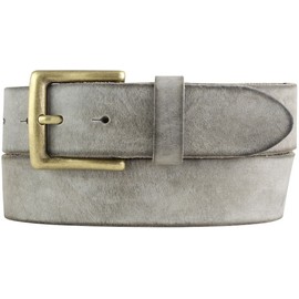 BELTINGER Belt with Antique Brass Belt Buckle Made of Soft Full Cowhide Leather 4 cm Jeans Belt 40 mm Leather Belt Vintage Look, Dark grey, antique brass