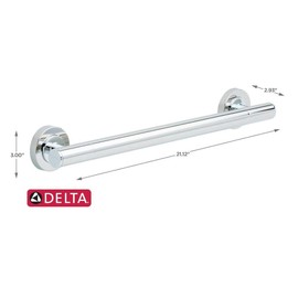 Lyndall 18 in. x 1-1/4 in. Concealed Screw ADA-Compliant Decorative Grab Bar in Chrome