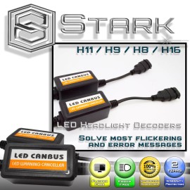 Stark LED Headlight Anti Flickering Decoder Canbus Error Free Resistor Decoders - PAIR - H11 / H8 H9 H16