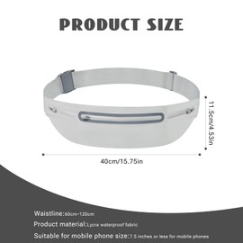 Running Belt Premium Multifunctional Knit Concealed Waist Bag Knit Breathable Concealed Waist Bag for Women and Men Outdoor Running (M(60-120cm)_Zip-up Version)