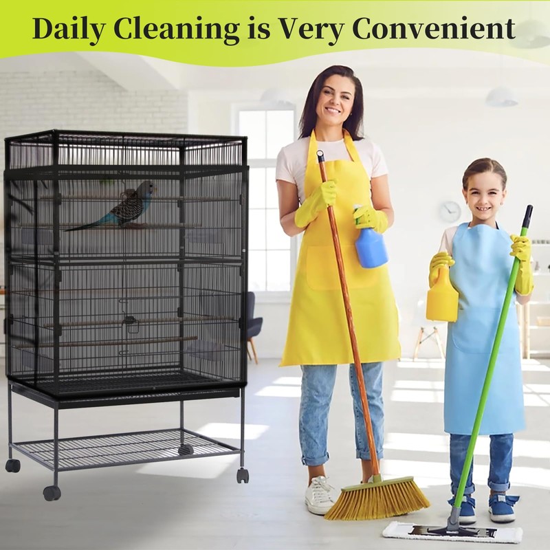 Daoeny Bird Cage Seed Catcher, Large Bird Cage Cover, Adjustable