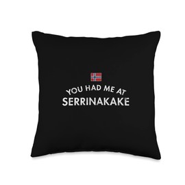 Serrinakake Norway Norwegian Christmas Almond Coffee Cookie Throw Pillow