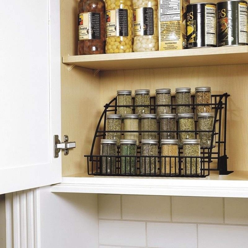 ILWorkTLs 3 Tier Spice Rack Organizer, Retractable Kitchen Storage Organiser,Pull