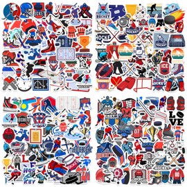 200 Pcs Ice Hockey Stickers, Hockey Party Favors Supplies Birthday Decorations Gifts Waterproof Vinyl Sports Stickers for Kids Water Bottle Laptop