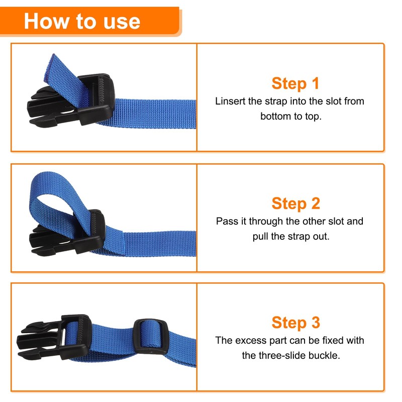HARFINGTON 2pcs Luggage Straps 1" x 118" Utility Luggage Connector