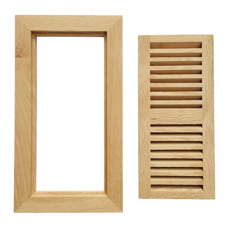Homewell 2 Pcs Pack White Oak Wood Floor Register, Flush