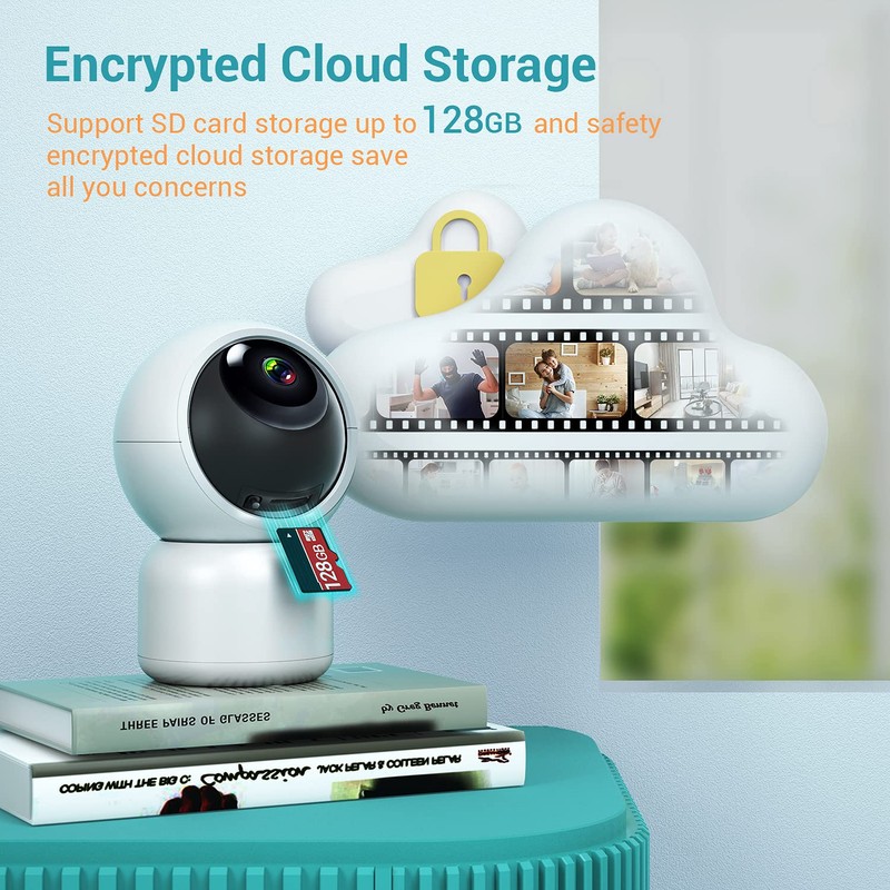 1080P Security Camera, WiFi Home Indoor Camera with Smart Night